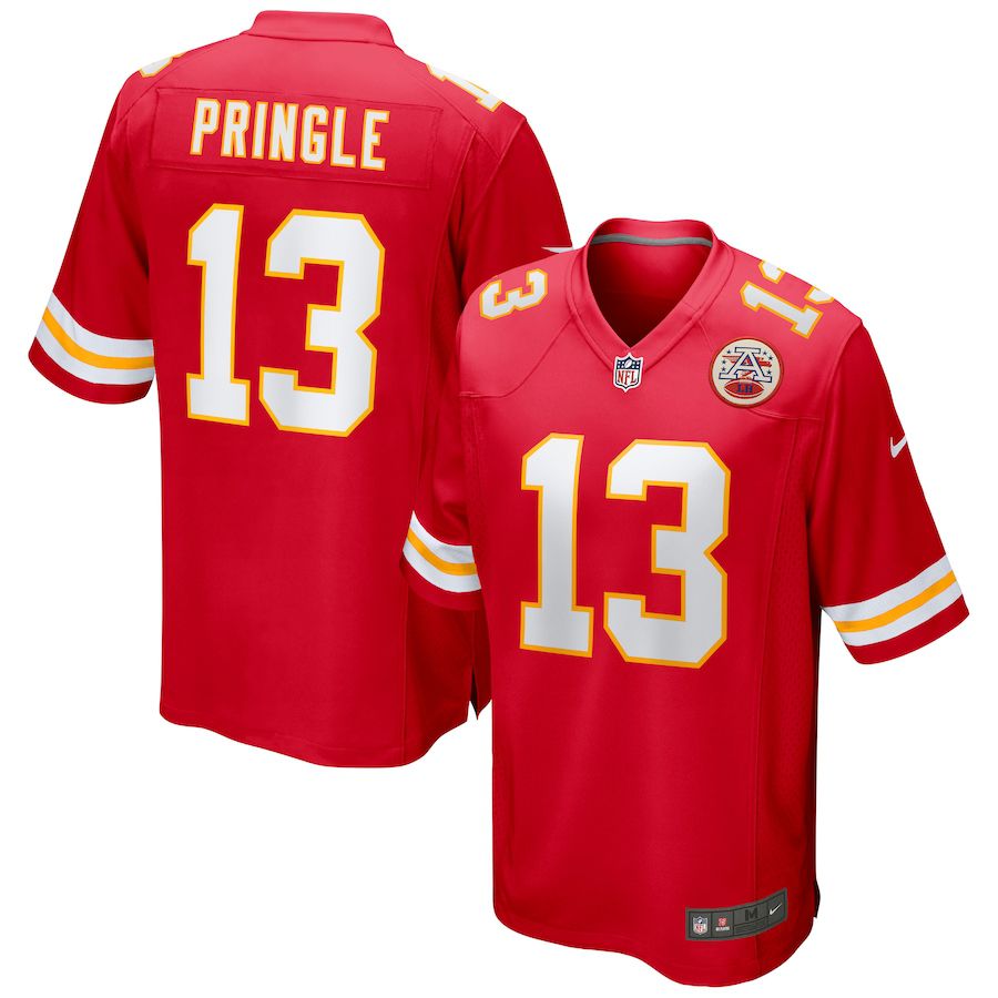 Men Kansas City Chiefs 13 Byron Pringle Nike Red Game NFL Jersey